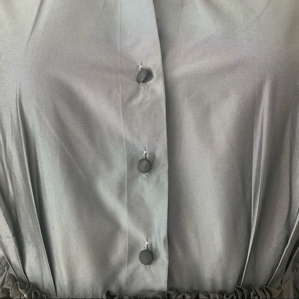 BCBGMAXAZRIA Natasha Embellished Bell Sleeve Taffeta Dress Party - Picture 8 of 16